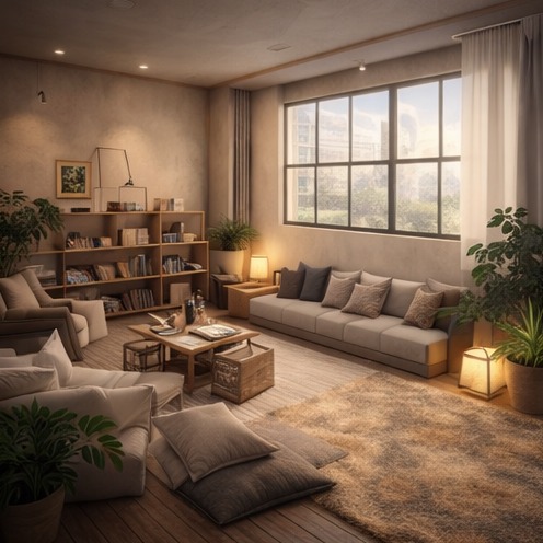 Concept quiet reflection room for Finding Eden