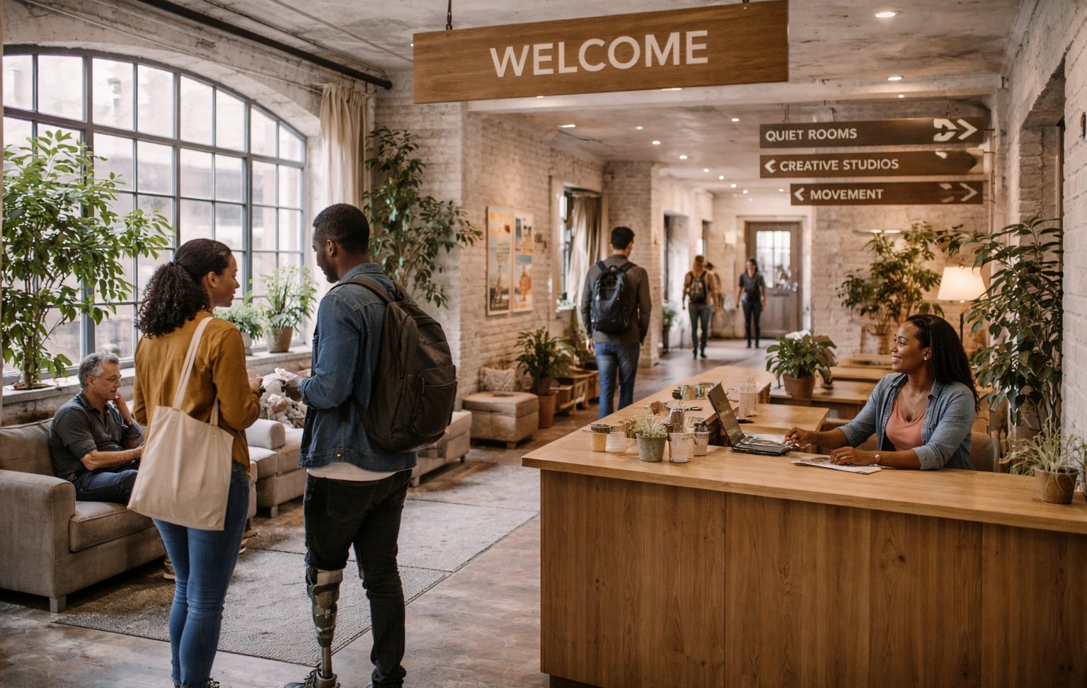 welcoming healing arts center lobby